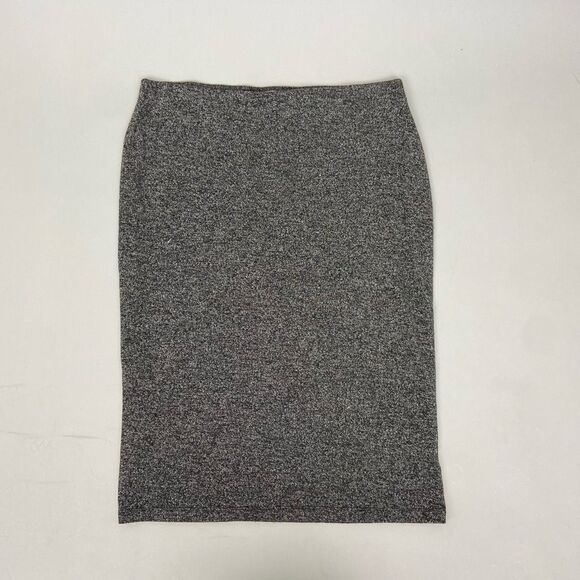 Old Navy Dark Gray Straight Pencil Skirt Size L Pull On Knit Career Office - Picture 1 of 5